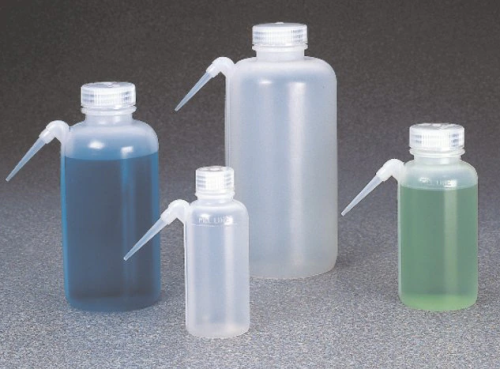 Nalgene Wide Mouth Unitary Wash Bottles, Low Density Polyethylene with Polypropylene Screw Closure 125 mL, 2402-0125