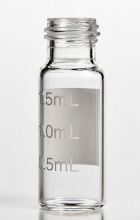 Vial, Clear Chromatography, 9 mm, 2 mL, Graduated with Write-On Patch, QEC, QIV.C.009.001