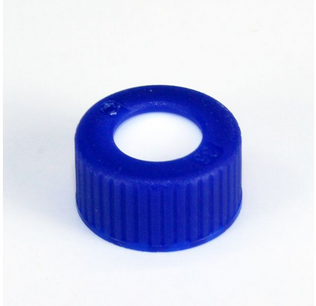 Blue Cap with Red PTFE Barrier & Silicone Septa, 100/PK, QEC, QP3212-009-501A