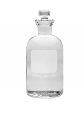 B.O.D Bottle, Type 1 Borosilicate Glass, with Glass Robotic Stopper, 300 mL, Unnumbered, 227497-00