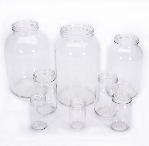 Bottle, Wide Mouth, Clear Glass 1/2 Gallon (83-400 Cap required)