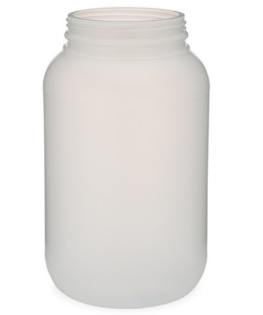 Bottle, HDPE Round - Wide Mouth, 64  oz.. (89mm Cap required)
