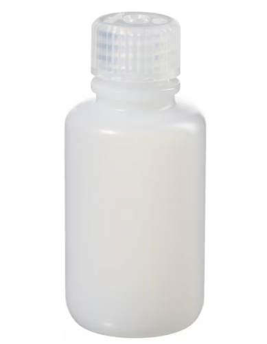 Nalgene Bottle, Round, Narrow-Mouth, High-Density Polyethylene IP2 with Polypropylene Cap, 60 mL, Bulk Packaging, 1000/CS, Thermo Scientific, 312099-0002