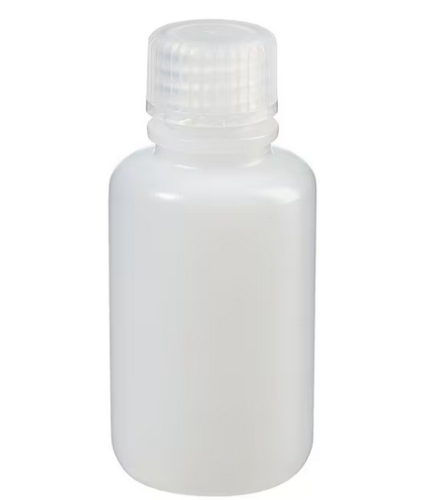 Nalgene Bottle, Packaging, Round, Narrow-Mouth, High-Density Polyethylene (HDPE) with Polypropylene Cap, 60 mL, 1000/CS, Thermo Scientific, Bulk Packaged, 312089-0002