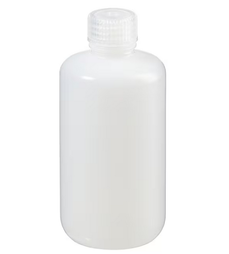 Nalgene Bottle, Packaging, Round, Narrow-Mouth, High-Density Polyethylene (HDPE) with Polypropylene Cap, 250 mL, 250/CS, Thermo Scientific, Bulk Packaged, 312089-0008