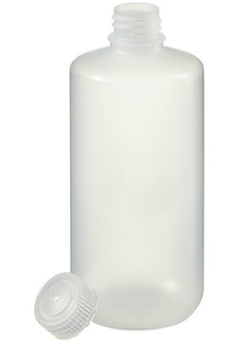 Nalgene Bottle, Packaging, Round, Narrow-Mouth, Polypropylene Copolymer (PPCO) with Polypropylene (PP) Cap, 500 mL, 125/CS, Thermo Scientific, Bulk Packaged, 312087-0016