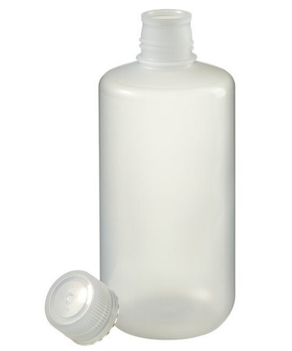 Nalgene Bottle, Packaging, Round, Narrow-Mouth, Polypropylene Copolymer (PPCO) with Polypropylene (PP) Cap, 1 L, 50/CS, Thermo Scientific, Bulk Packaged, 312087-0032