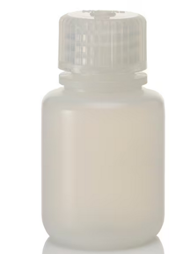 Nalgene Bottle, Boston Round, Narrow-Mouth, High-Density Polyethylene (HDPE) with Polypropylene (PP) Caps, Bulk Packaged, 30 mL, 1000/CS, Thermo Scientific, 312002-0001