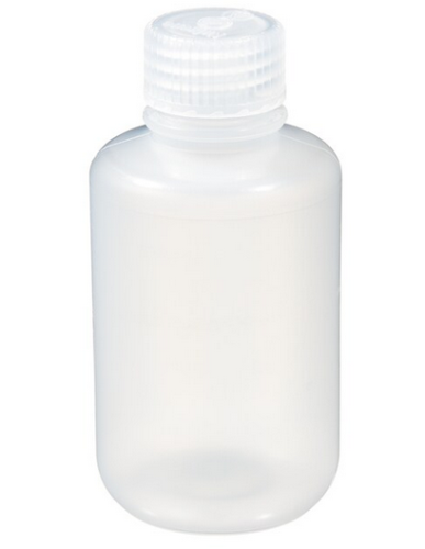 Nalgene Bottle, Boston Round, Narrow-Mouth, Polypropylene Copolymer (PPCO) with Polypropylene (PP) Cap, Bulk Packaged, 125 mL, 500/CS, Thermo Scientific, 312006-0004