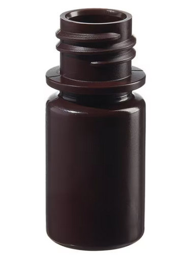 Nalgene Bottle, Small, Diagnostic, Round, Narrow-Mouth, Opaque Amber High-Density Polyethylene (HDPE) without Cap, 15 mL, 2000/CS, Thermo Scientific, 362004-9050