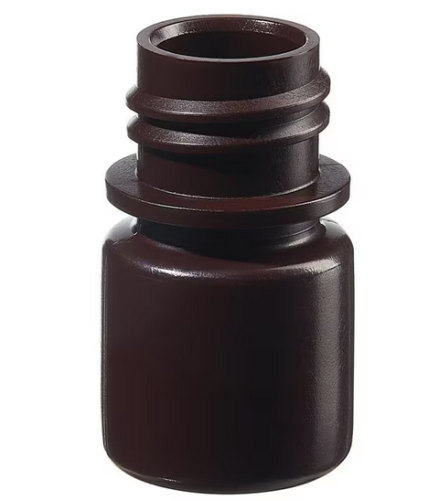 Nalgene Bottle, Small, Diagnostic, Round, Narrow-Mouth, Opaque Amber High-Density Polyethylene (HDPE) without Cap, 8 mL, 2000/CS, Thermo Scientific, 362004-9025