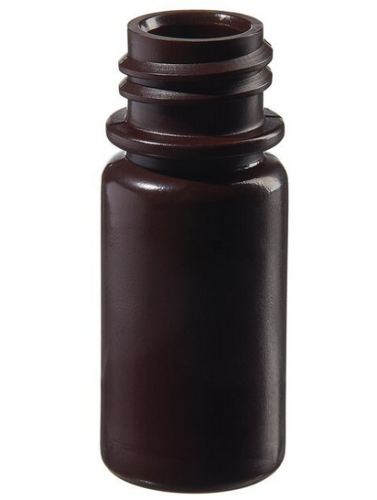 Nalgene Bottle, Small, Diagnostic, Round, Narrow-Mouth, Opaque Amber High-Density Polyethylene (HDPE) without Cap, 4 mL, 2000/CS, Thermo Scientific, 362004-9125