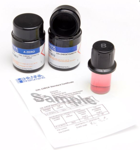 Free Chlorine and Ultra High Range (UHR) Cal Check Standards for HI7771 Photometer, Hanna Instruments, HI7771-11
