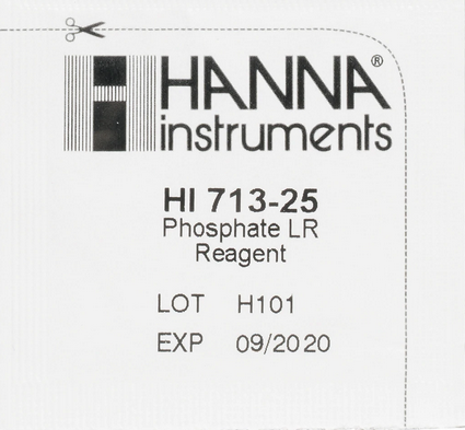Phosphate Low Range Checker Reagents, 25 Tests, for HI713, Hanna Instruments, HI713-25