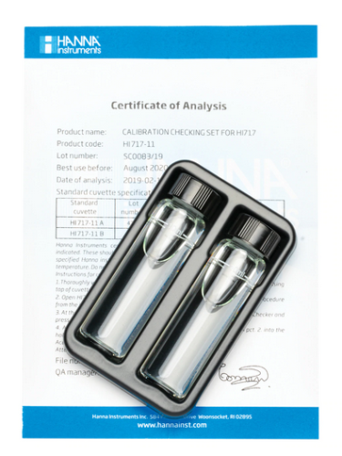 High Range Phosphate Calibration Standards Checking Set, Hanna Instruments, HI717-11