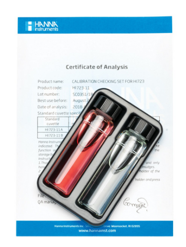 High Range Chromium VI Calibration Standards Checking Set, Hanna Instruments, HI723-11