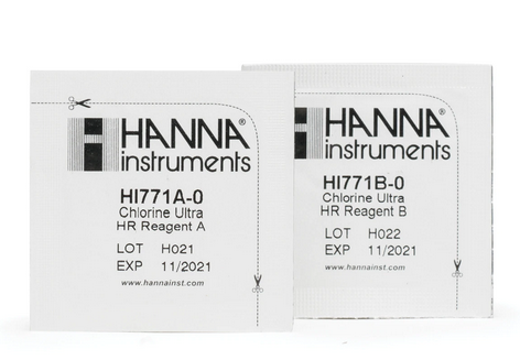 Total Chlorine Ultra High Range Reagents for Checker HC UHR Total Chlorine Colorimeter, Hanna Instruments, HI771-25