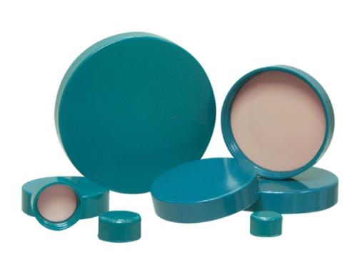 Green Thermoset Cap with F217 & PTFE Liner, 89-400 Neck Finish, Qorpak, CAP-00063