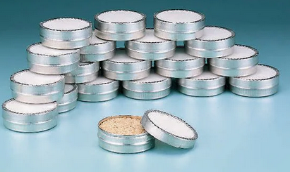 Tin Specimen/Sample Box, 0.5 oz, 0.5 in. Height x 1.5 in. Diameter, 144/PK, 03-490A