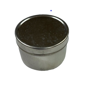 Storage Box, Seamless Tin, Deep-Style, Silver Plain Top, 2 oz., 2 in. Diameter x 1-1/4 in. Height