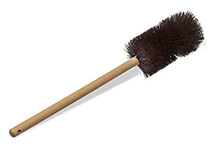 Beaker Brush, 11 in., Chemical Resistant Black Natural Bristle Twisted in Wire and Securely Attached to Wooden Handles.