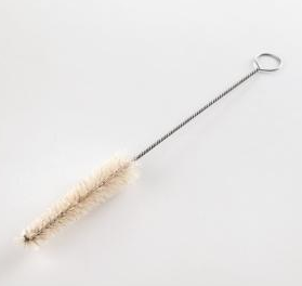 Brush, Centrifuge Tube, White Bristle, 1/2 in. - 13/16 in. Diameter X 3 in. Brush Length x 9 in. Long, Justman Brush, 1851