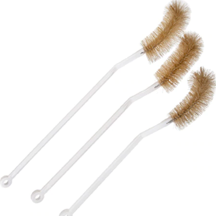 Brush, Volumetric Flask, White Nylon, 1-3/8 in. Diameter X 3-1/2 in. Brush Length x 12 in. Long, Justman Brush, 1790-1N