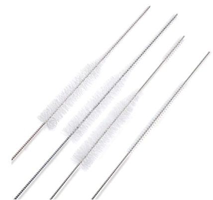 Brush, Pipet, White Nylon, 1/2 in. Diameter X 3 in. Brush Length