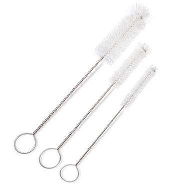 Brush, Narrow Tube, White Bristle, 1/2 in. Diameter X 3 in. Brush Length, Gordan Brush Company, 4611