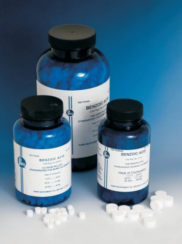 Benzoic Acid Pellets, 0.2 gram, 500/Bottle., Parr 3417