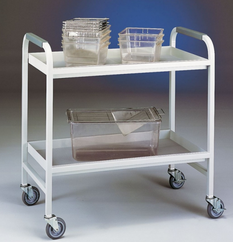 Cart, Laboratory Pan, 2 Shelf, 34.88 x 19.0 x 36.38 in., Max 400 lb Load, Labconco, 8047500
