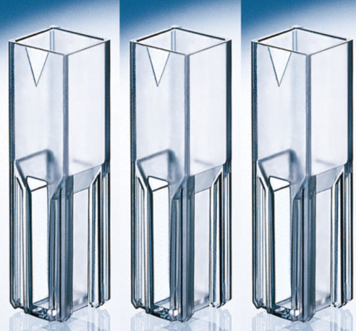 Cuvettes, Semi-Micro, for Visible Range, 1.5 mL, 500/CS, Dynalon, 302205-0002