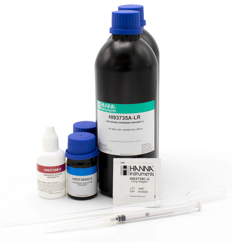 Hardness Reagent Kit for 100 Tests (0-250 mg/L), Hanna Instruments, HI93735-00