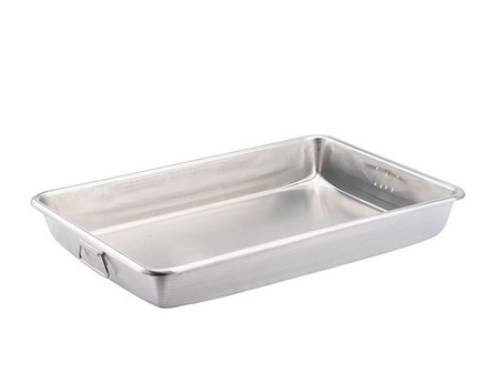 Pan, Aluminum, Extra Heavy-Duty, with Handles, 27 qt., 26 x 18 x 3.5 in., Gilson Company, SC-149