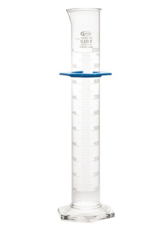 Graduated Cylinder, Glass, Class A, Individually Serialized/Certified, To Contain, 1000 mL, CY3020-1000