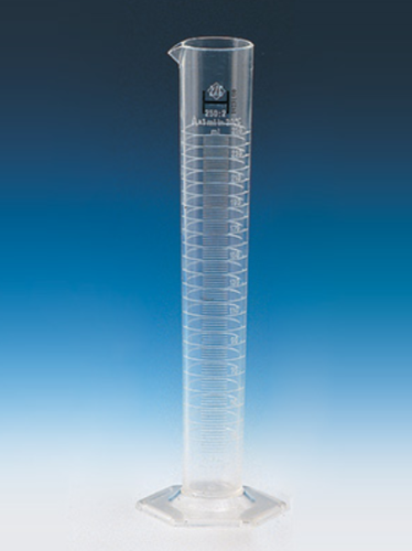 Graduated Cylinder, Polymethylpentene (PMP), 50 mL, Class A, Molded-In Graduations, Certified, 2/PK, Brandtech, V64804