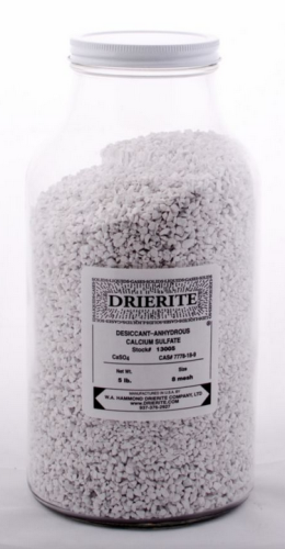 Drierite Regular Anhydrous Calcium Sulfate, 8 Mesh, Non-Indicating, 5 lb, 13005.