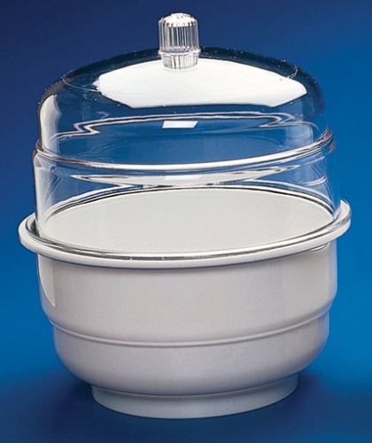Space Saver Desiccator, Polycarbonate/Polypropylene, 230 mm Plate, Bel Art Products, F42032-0000