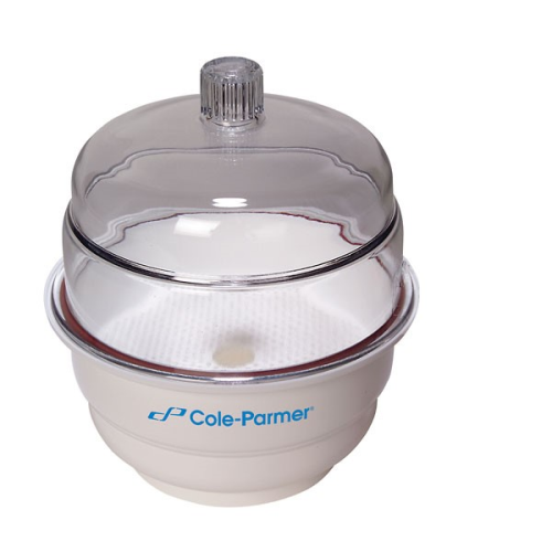 10 in. Diameter Desiccator, Polypropylene/Polycarbonate/Neoprene, Cole-Parmer Instrument Company, WD-06525-26