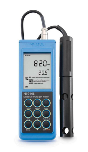 Portable DO Meter for Field Applications with Probe and 4 m Cable, Hanna Instruments, HI9146-04