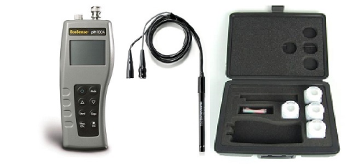 EcoSense pH100A Handheld pH/mV/Temperature Meter & Electrode with 1 m Cable, YSI, 606067