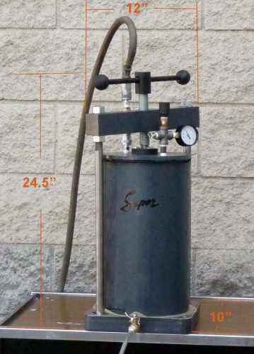 Laboratory Pressure Filter, 8 in. Diameter, 3 Gallon, Carbon Steel