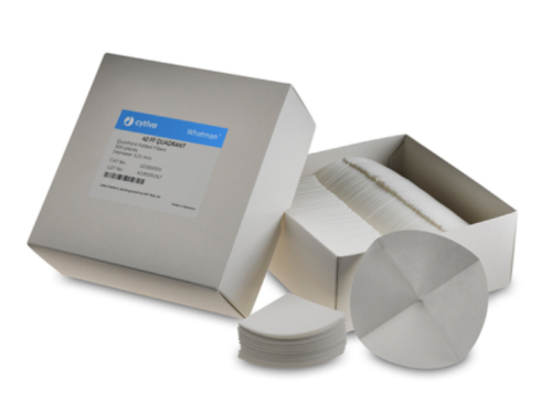 Cytiva Whatman Grade 40 Quadrant Flat Folded Cellulose Filter Paper, 110 mm Diameter, 500/PK, 10380004
