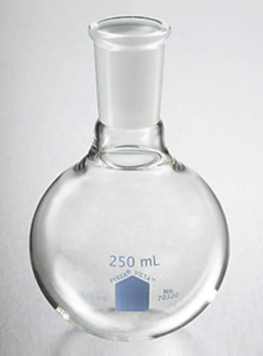 Pyrex Boiling Flask, Round Bottom, 24/40 Joint, 500 mL, 4/CS, Corning, 70320-500