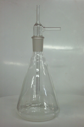 Vacuum Flask for Vacuum Trap, Glass, 1000 mL, with 29/42 Taper Joint, Custom Glass Blowing, 31088