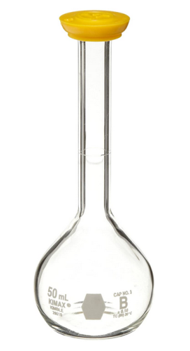 Flask, Volumetric, Class B, with Snap Cap, 1000 mL, Kimble 28010-1000