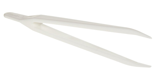 Forceps/Tweezers, Polymethylpentene, Sharp Tip, White, 145 mm L