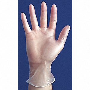 Gloves, Large, Disposable, Vinyl; Ambi-Fit Design for Right or Left Hand Use of Gloves [REPRESENTATIVE IMAGE]