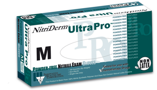 NitriDerm Ultra Pro Nitrile Exam Gloves - Series 188, Non-Sterile, Cobalt Blue, Size Medium, 100/PK, IHC, 188200