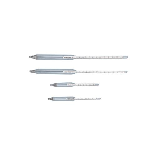 Alcohol Hydrometer, IRS Specification Proof Scale, Size P - Plain Form Calibrated at 60 Degrees F, 145 to 165% x 0.2% Proof Range, 305 mm